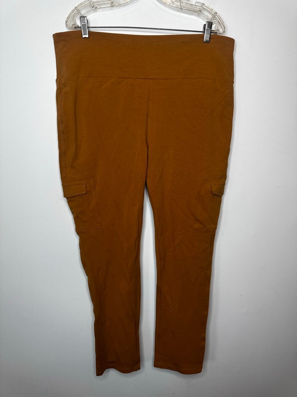 Ruby Ribbon Cargo Pants Womens 3XL Brown Caramel Stretch Casual Utility Pockets